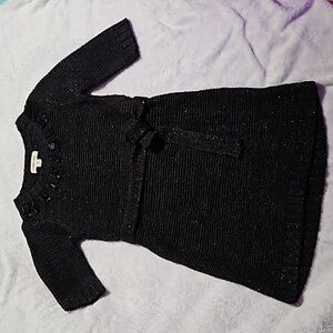 6-6X black sweater dress